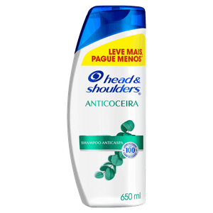 Shampoo Anticaspa Head & Shoulders Anticoceira Frasco 650ml Leve Mais Pague Menos