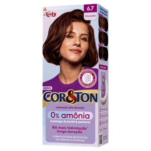 Kit Coloração Creme 6.7 Chocolate Niely Cor&Ton