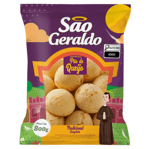 Pão de Queijo Congelado Tradicional São Geraldo Pacote 800g