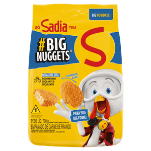 Empanado de Frango Tradicional Sadia Nuggets Pacote 700g Embalagem Econômica