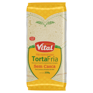 Pão para Torta Fria sem Casca Zero Lactose Vital Weidmann´s Pacote 350g