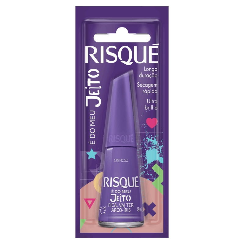 Esmalte-Cremoso-Fica-Vai-Ter-Arco-Iris-Risque-E-do-Meu-Jeito-Blister-8ml