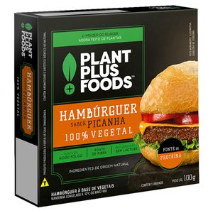 Hambúrguer Vegetal Picanha Plantplus Foods Caixa 100g