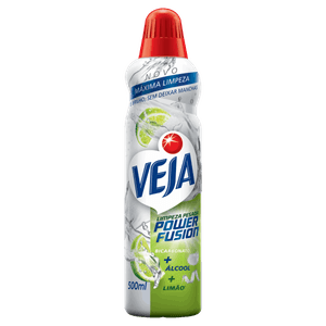 Limpador Limpeza Pesada com Bicarbonato e Álcool Limão Veja Power Fusion Frasco 500ml