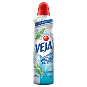 Limpador Limpeza Pesada com Cloro e Detergente Eucalipto Veja Power Fusion Frasco 500ml