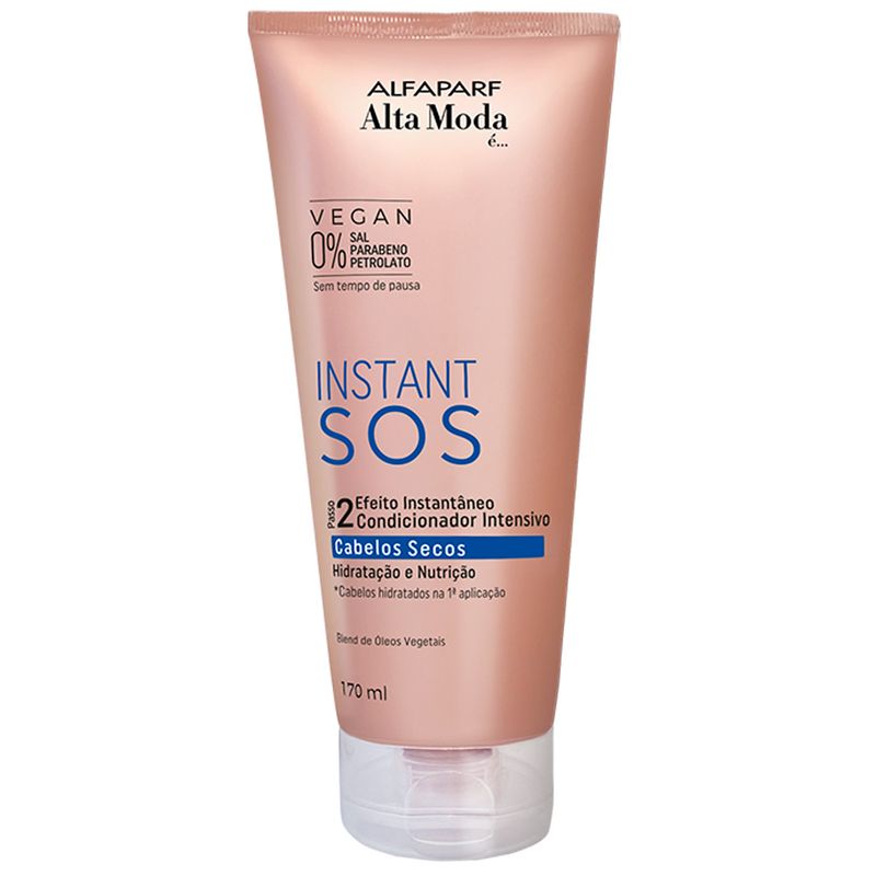 Condicionador Alfaparf Alta Moda É    Instant SOS Hidratação e Nutrição Bisnaga 170ml