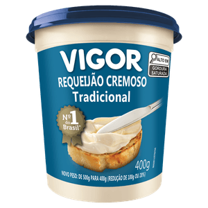 Requeijão Cremoso Tradicional Vigor Pote 400g