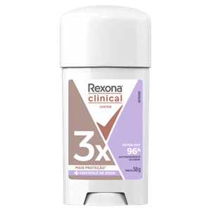 Antitranspirante Creme Extra Dry Rexona Clinical 58g