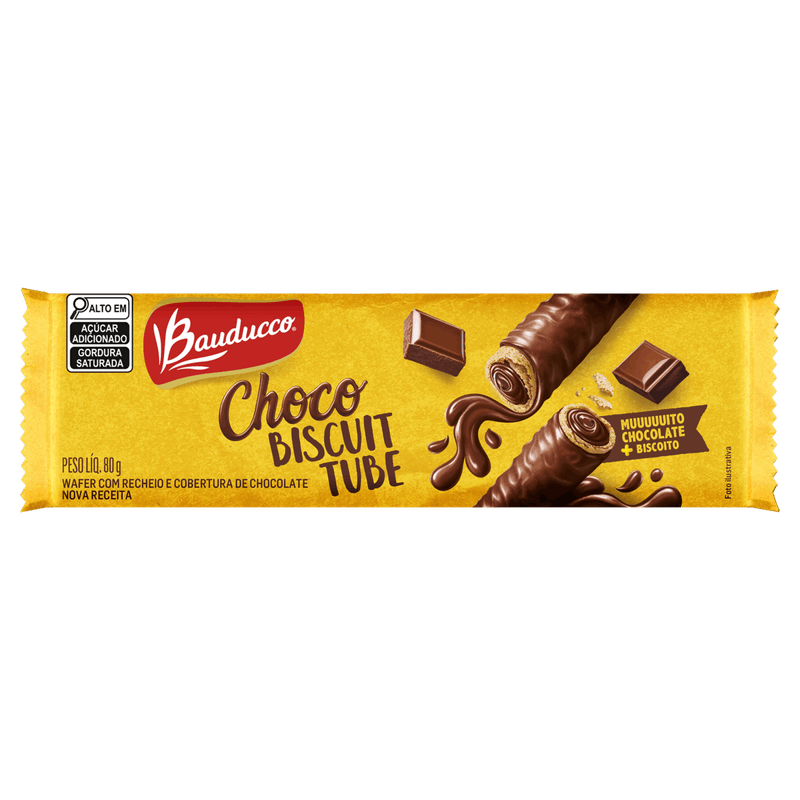 Wafer-Bauducco-Choco-Biscuit-Tube-Pacote-80g