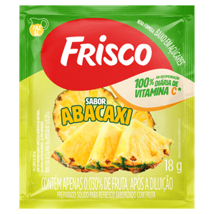 Refresco em Pó Abacaxi Frisco Pacote 18g