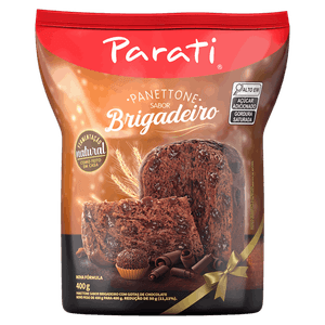 Panettone com Gotas de Chocolate Brigadeiro Parati Pacote 400g