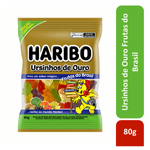 Bala-de-Gelatina-Frutas-do-Brasil-Ursinhos-de-Ouro-Haribo-Pacote-80g