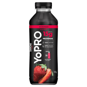 Iogurte Morango Zero Lactose Yopro Garrafa 500g