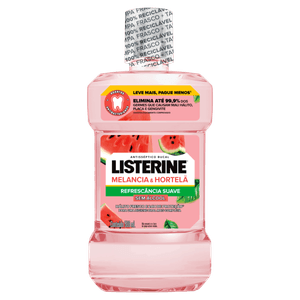 Enxaguante Bucal Antisséptico Zero Álcool Melancia & Hortelã Listerine Frasco 500ml