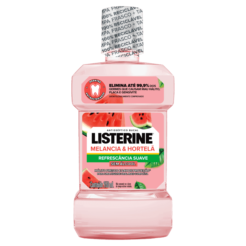 Enxaguante-Bucal-Antisseptico-Zero-Alcool-Melancia---Hortela-Listerine-Frasco-250ml