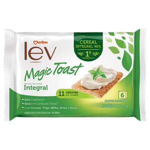 Torrada Integral Marilan Lev Magic Toast Pacote 110g 6 Unidades