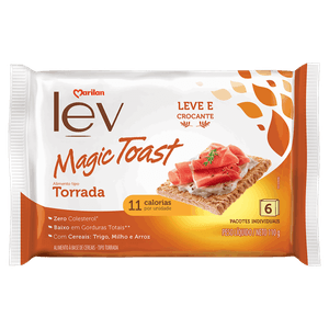 Torrada Marilan Lev Magic Toast Pacote 110g 6 Unidades