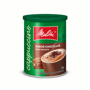 Cappuccino Solúvel Chocolate Melitta Lata 200g