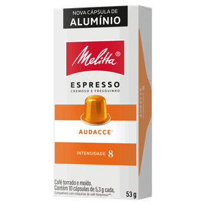 Café em Cápsula Torrado e Moído Audacce Espresso Melitta Caixa 53g 10 Unidades