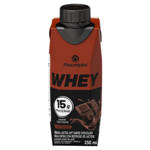 Bebida Láctea UHT Chocolate Zero Lactose Piracanjuba Whey Caixa 250ml