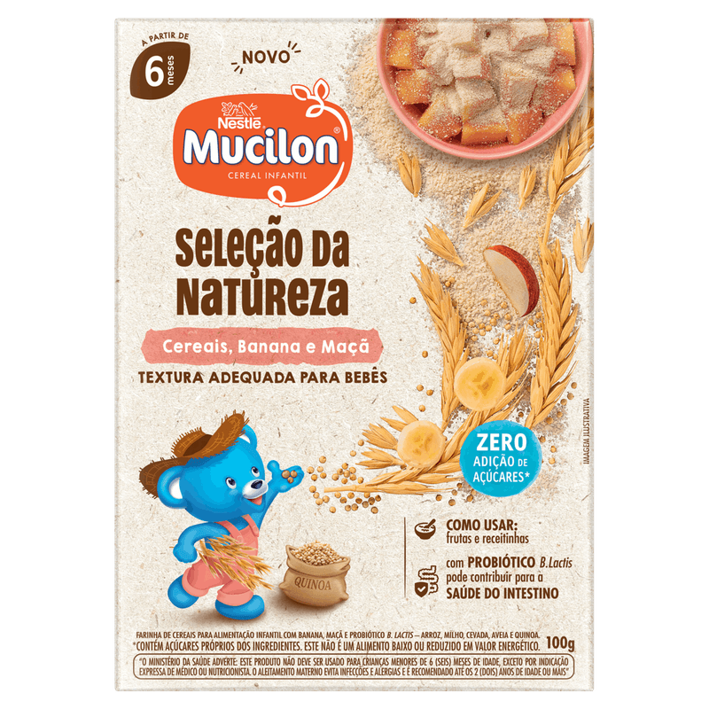 Cereal-Infantil-Cereais-Banana-e-Maca-Mucilon-Selecao-da-Natureza-Caixa-100g