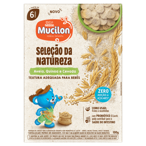 Cereal Infantil Aveia, Quinoa e Cevada Mucilon Seleção da Natureza Caixa 100g