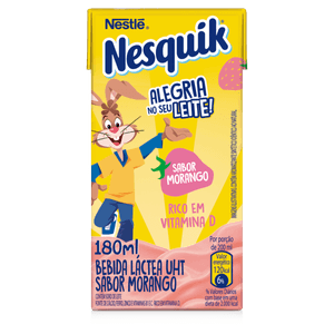 Bebida Láctea UHT Morango Nesquik Caixa 180ml