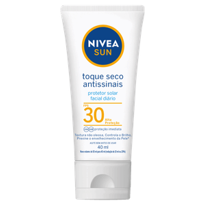 Protetor Solar Facial Toque Seco Antissinais FPS 30 Nivea Sun Bisnaga 40ml