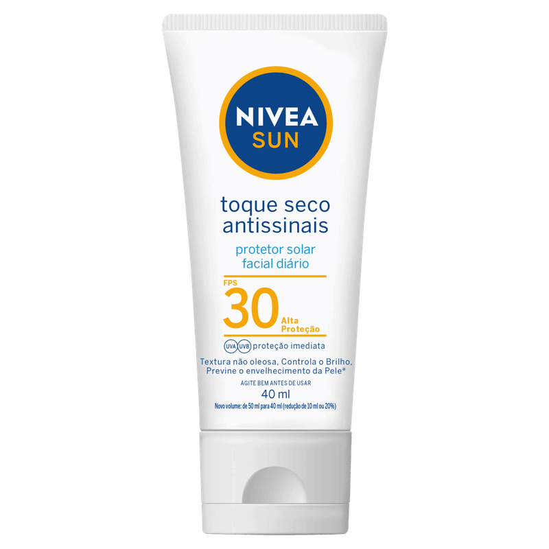 Protetor-Solar-Facial-Toque-Seco-Antissinais-FPS-30-Nivea-Sun-Bisnaga-40ml