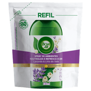 Neutralizador de Odores Lavanda & Lírio do Vale Bom Ar Sachê 236ml Refil