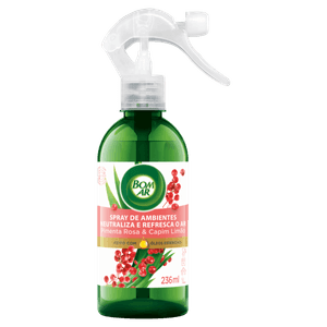 Neutralizador de Odores Spray Pimenta-Rosa & Capim-Limão Bom Ar Frasco 236ml