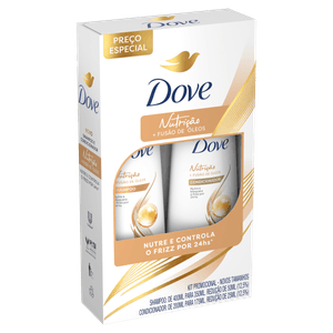 Kit Shampoo 350ml + Condicionador 175ml Dove Nutrição