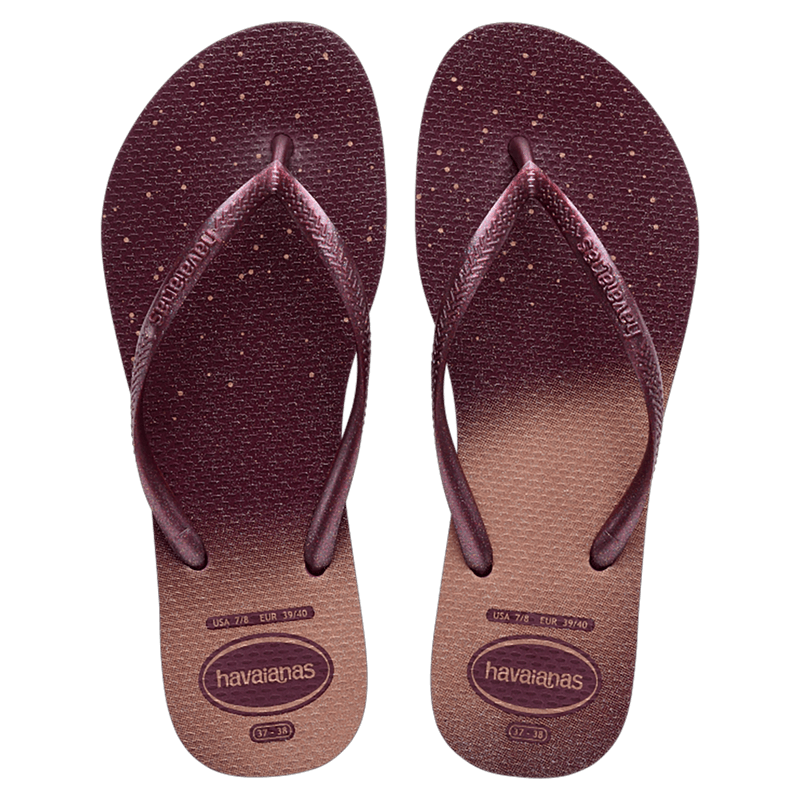 Chinelo-Terra-Roxa-Slim-Gloss-Havaianas-n°-39-40