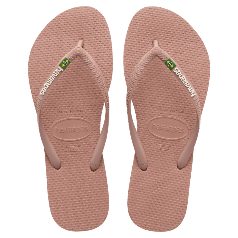 Chinelo-Rosa-Crocus-Slim-Brasil-Havaianas-Womens-n°-37-38