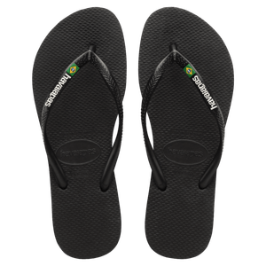 Chinelo Preto Slim Brasil Havaianas Womens n° 37/38