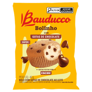 Bolinho com Gotas de Chocolate ao Leite Bauducco Pacote 40g