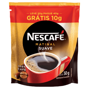 Café Solúvel Granulado Suave Nescafé Matinal Sachê Leve 50g Pague 40g