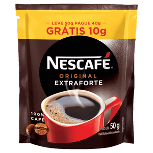 Café Solúvel Granulado Extraforte Nescafé Original Sachê Leve 50g Pague 40g