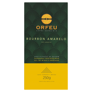 Café Torrado e Moído Bourbon Amarelo Orfeu Caixa 250g