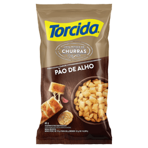 Salgadinho de Trigo Pão de Alho Torcida Churras Pacote 60g