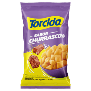 Salgadinho de Trigo Churrasco Torcida Pacote 35g