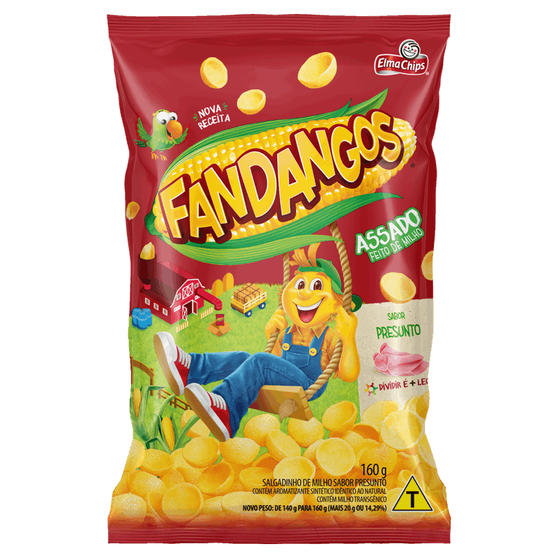 Salgadinho-de-Milho-Presunto-Elma-Chips-Fandangos-Pacote-160g