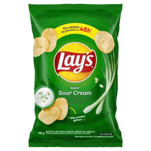 Batata Frita Lisa Sour Cream Lay's Pacote 115g