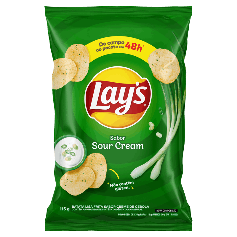 Batata-Frita-Lisa-Sour-Cream-Lay-s-Pacote-115g