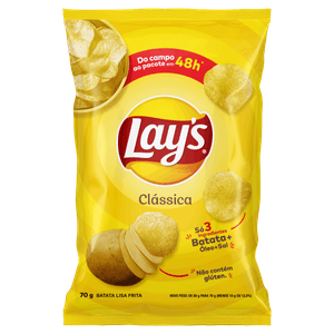 Batata Frita Lisa Clássica Lay's Pacote 70g