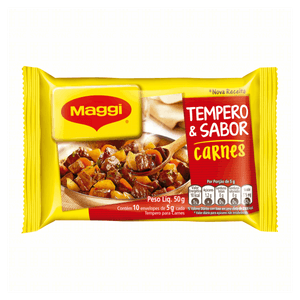 Tempero para Carnes Maggi Tempero & Sabor Pacote 50g 10 Unidades