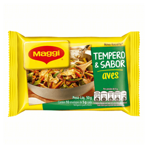 Tempero para Aves Maggi Tempero & Sabor Pacote 50g 10 Unidades