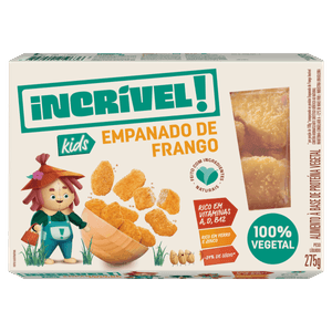 Empanado de Frango Vegetal Congelado Incrível! Kids Caixa 275g