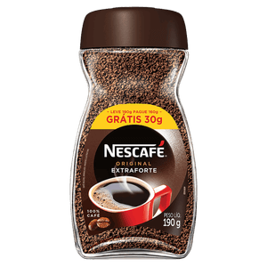 Café Solúvel Granulado Extraforte Nescafé Original Vidro Leve 190g Pague 160g