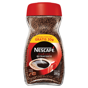 Café Solúvel Granulado Extraforte Nescafé Tradição Vidro Leve 190g Pague 160g